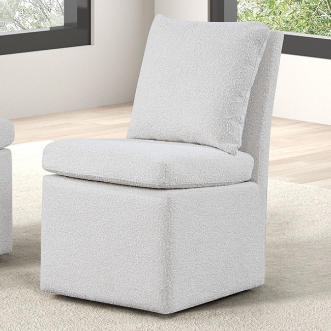 Broager Contemporary 54" Round Dining Set, Dark Walnut & White