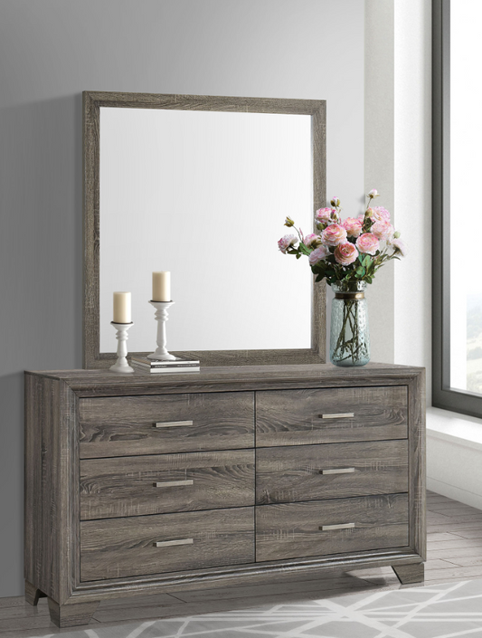 Wright 6-drawer Dresser Cabinet Brown Oak