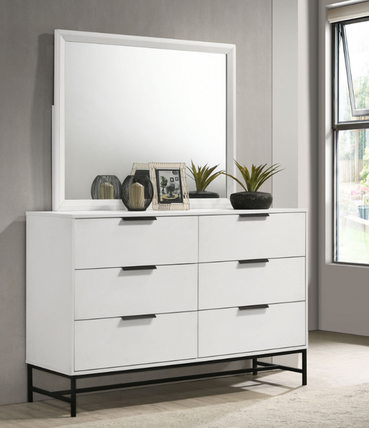 Sonora 6-Drawer Dresser, White