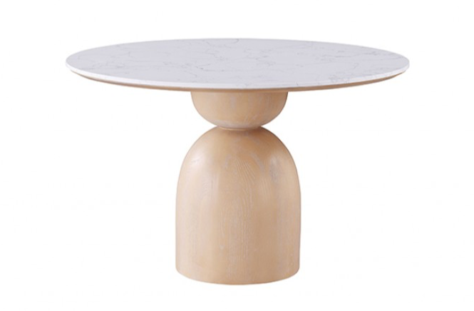 Neasden 5-Piece Dining Set - Natural/Black/White