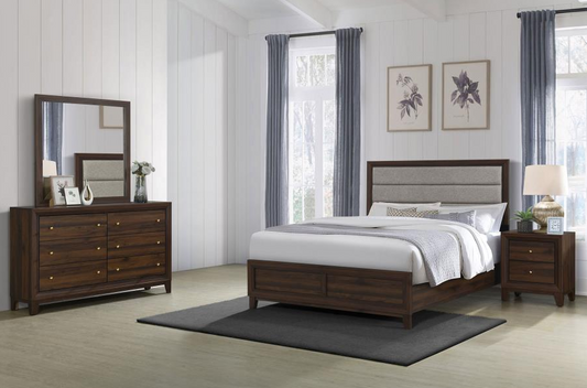 Welsley King Bedroom Collection in Rich Walnut