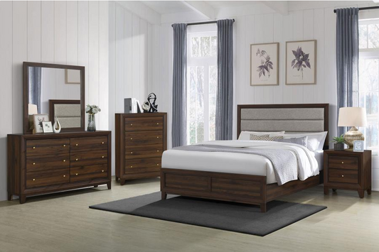 Welsley King Bedroom Collection in Rich Walnut