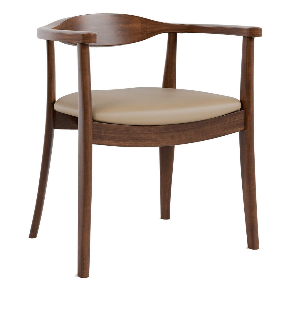 Nordby 7-Piece Mid-Century Modern Dining Set, Rich Walnut