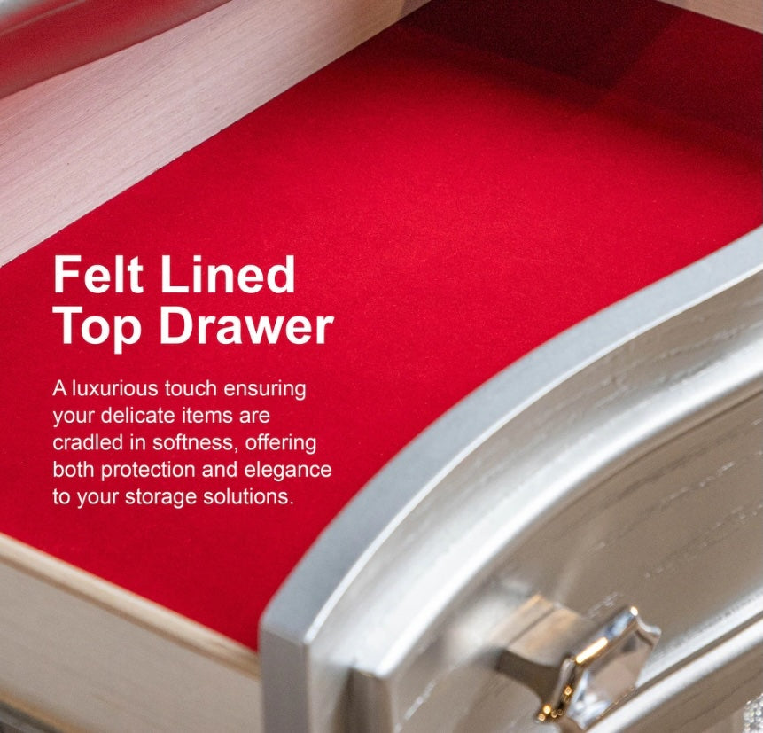 Goldsberg Contemporary Chest in Black with Gold Pattern