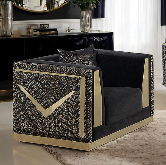 Doriphei Glam Zebra Print Living Room Collection