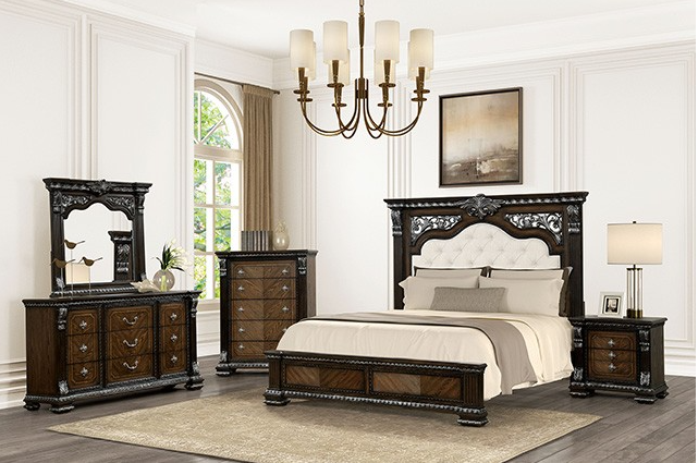 Promenade Traditional Ornate Carved King Bed