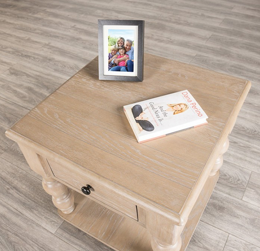 Chesapeake Modern Farmhouse Solid Wood Square End Table