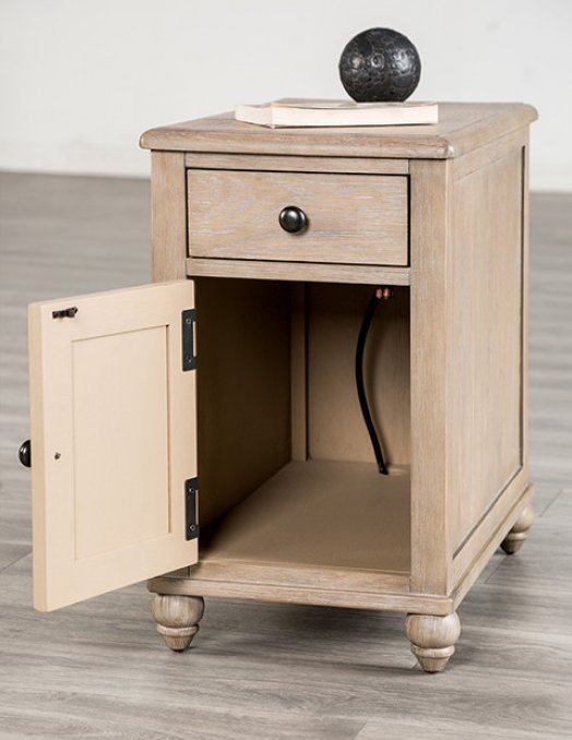 Chesapeake Modern Farmhouse Solid Wood Chairside Table