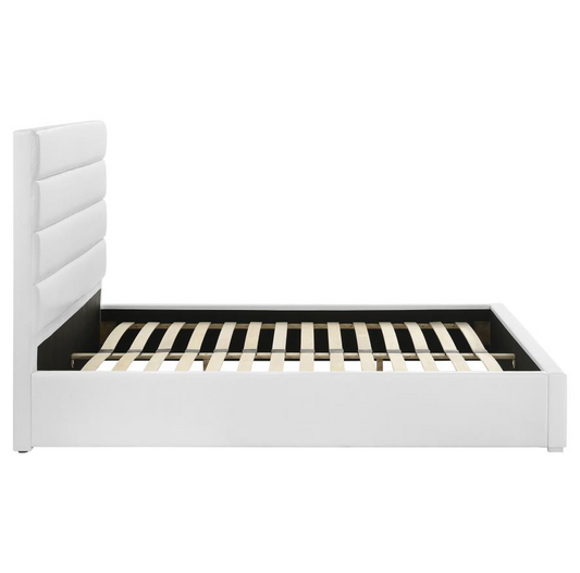 Felicity 53-inch Upholstered Eastern King Platform Bed White