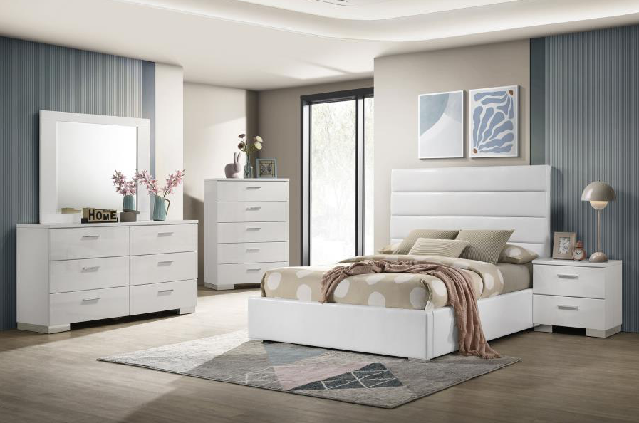 Felicity Bedroom Set White High Gloss