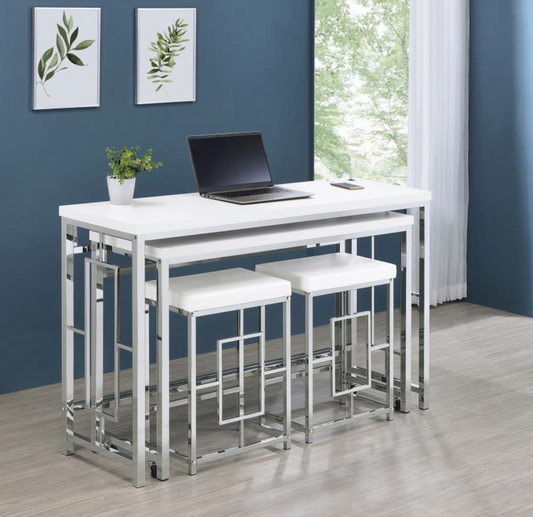 Jackson 4-piece Multipurpose Counter Height Table Set White