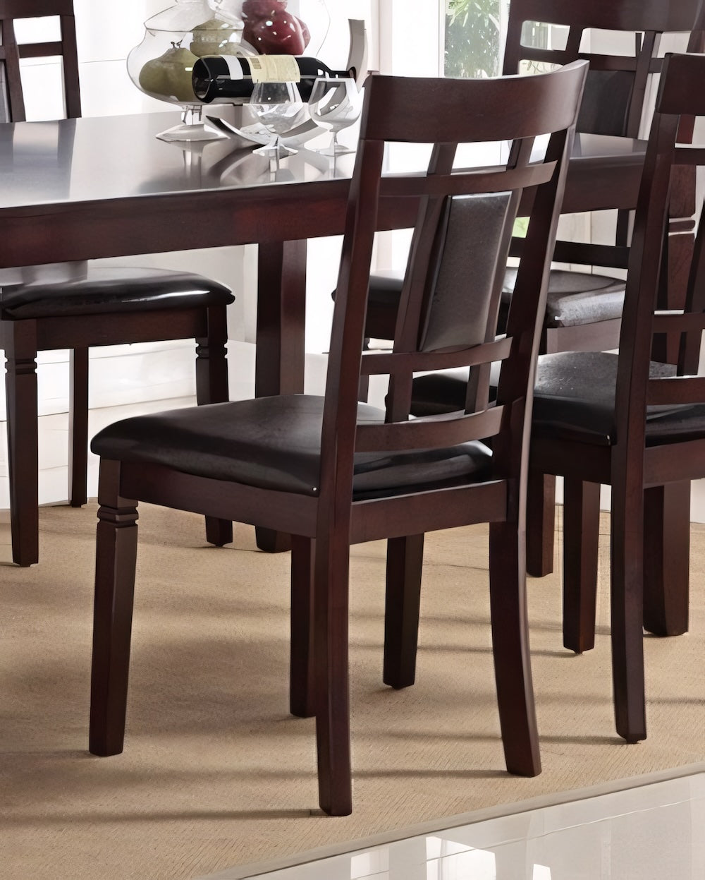 Prismal 7-Piece Contemporary Dining Set – Espresso Finish