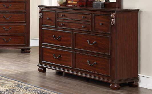 Midland Traditional Brown Cherry King Bed
