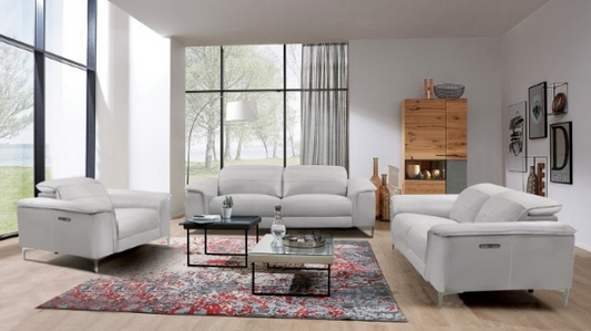 Ascona Contemporary Power Sofa - Light Taupe