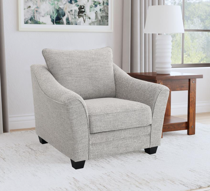Tomkins Boucle Upholstered Living Room Set, Light Grey