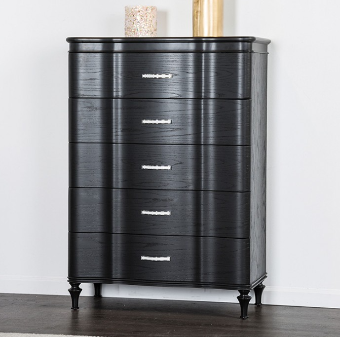 Melodi Parc Glam Bed w/ Turned Feet - Black