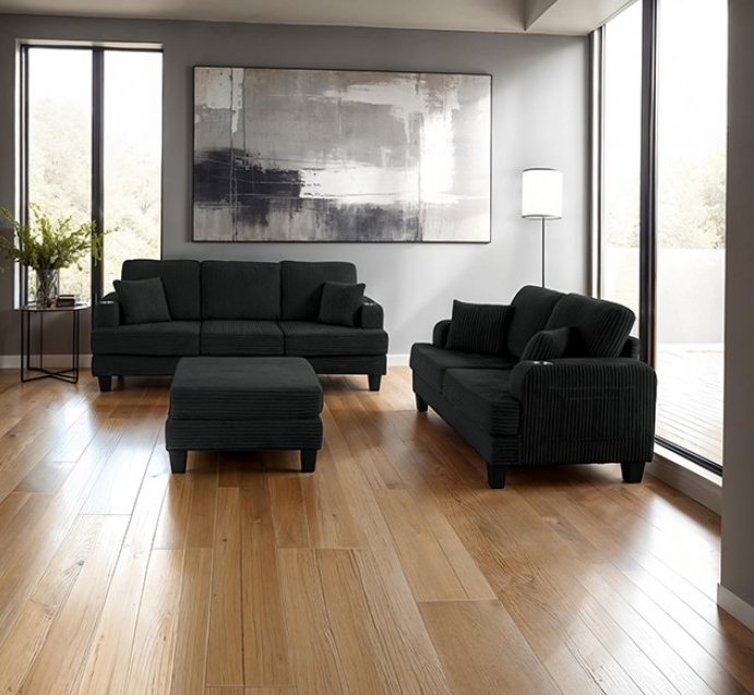 Moretaine Corduroy Sofa with Cup Holders 3 Colors