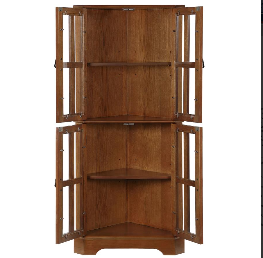 Reese Antique Brown Curio Cabinet