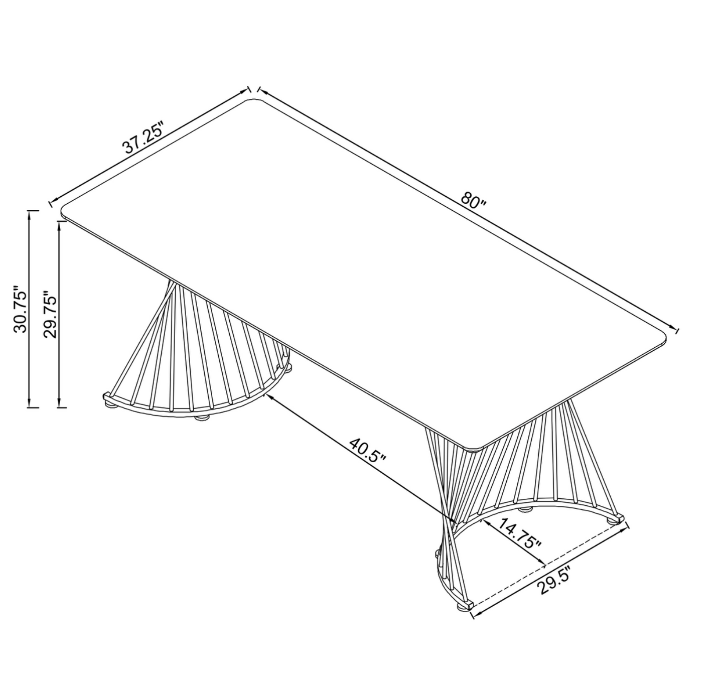 Altus Modern Industrial Dining Table - Oak & Charcoal