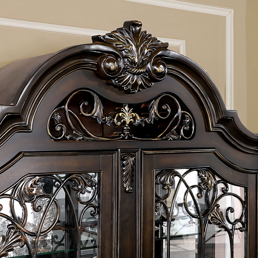 Lombardy Traditional Hutch & Buffet in Walnut