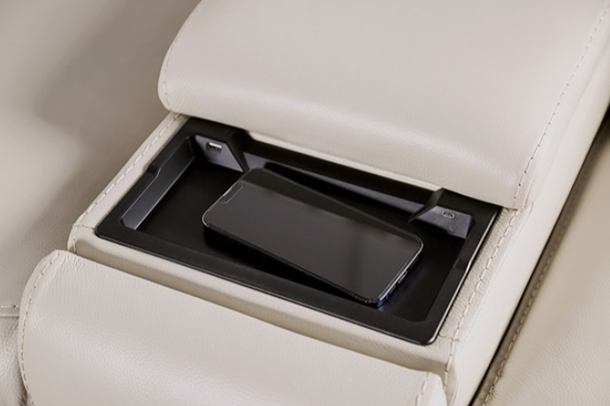 Phineas Transitional Power Reclining Sofa - Beige Leather