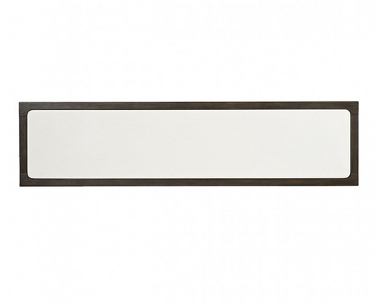 Vellara Transitional Hutch & Buffet with Stone Top & Gold Hardware – Dark Walnut - Finally Home Furnishings LLC