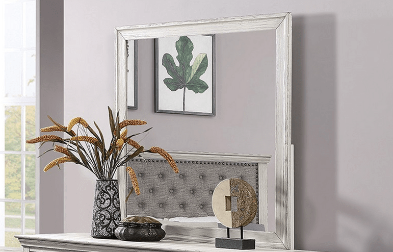 Poundex Contemporary Elegant Look Dresser Mirror in Gray - F5472