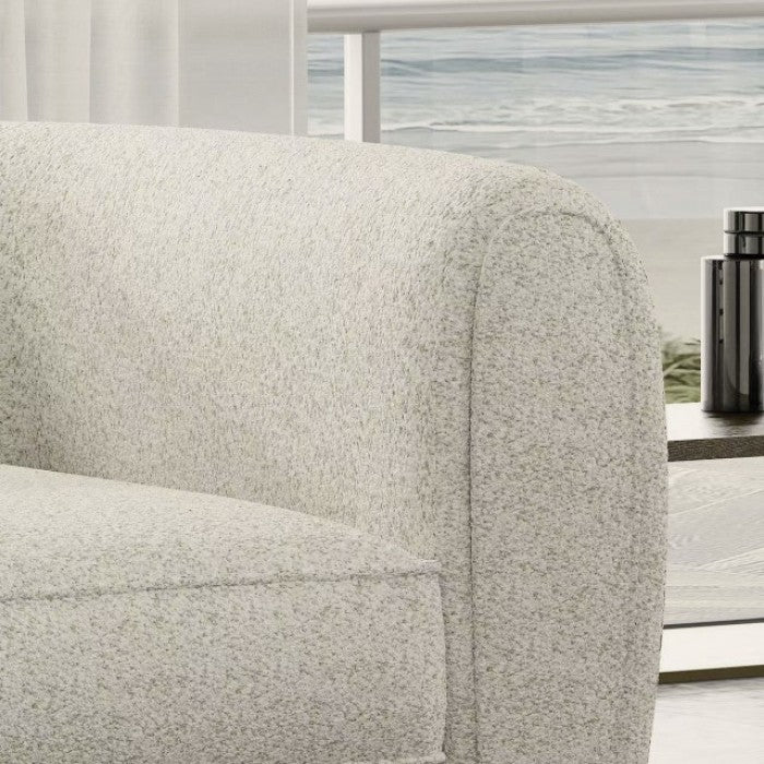 FOA Verdal Contemporary Fabric Accent Chair - Off-White