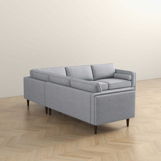 Amber Light Grey Corner Sectional Sofa - detail view 2