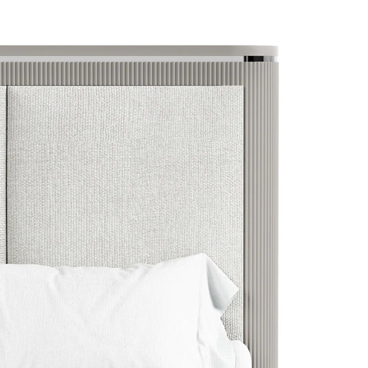 Aldridge Art Deco King Bedroom Collection in Light Gray