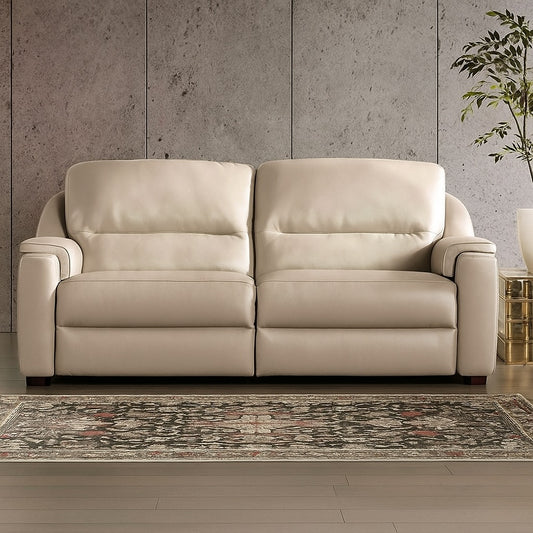Altamura Italian Leather Power Sofa & Loveseat Set - Taupe