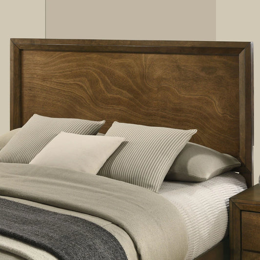 Kirkham Transitional Wooden Panel Bed, Walnut