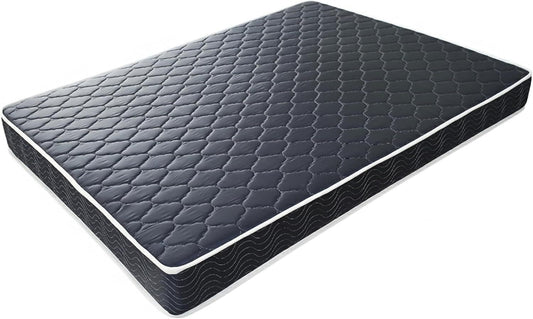 6-Inch Waterproof High-Density Foam Mattress with Navy Blue Diamond-Quilted Breathable Fabric. Quilting Ensures Both Style and Airflow for Cool Sleep.full Size - primary color shot