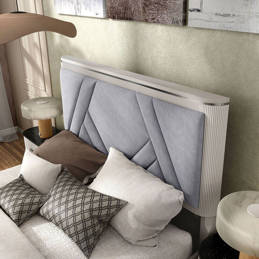 Aldgate Art Deco Style Light Gray King Bedroom Collection