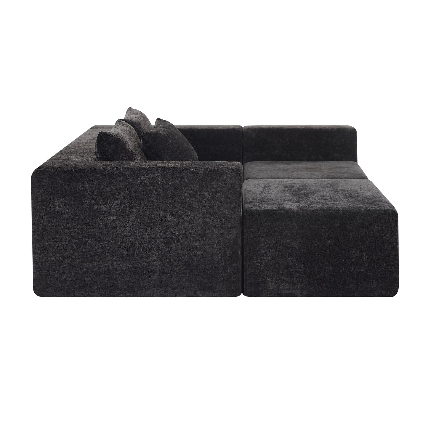 107' Compressed Sectional Sofas(Black) - detail view 8