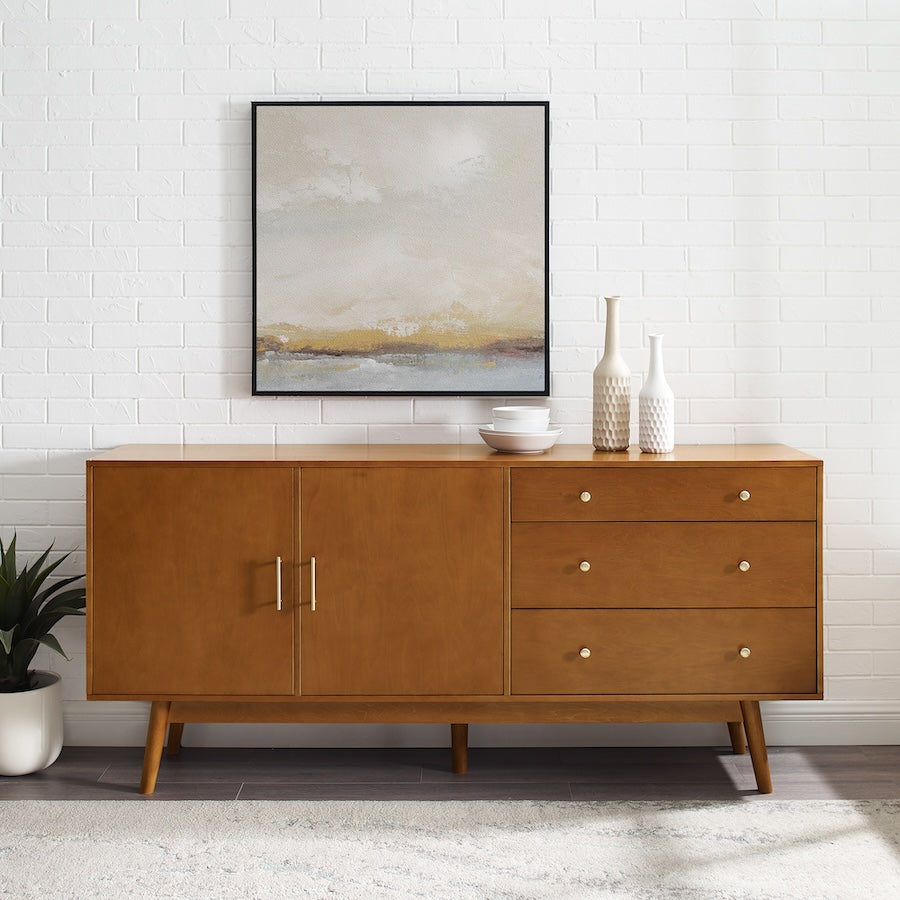 Modovive Mid-Century Modern Sideboard - Acorn