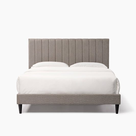 Rina Dove Tufted Upholstered Platform Bed - Tungsten Gray - Queen