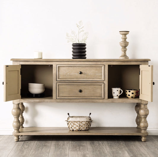 Chesapeake Collection Dining Server, Light White Wash