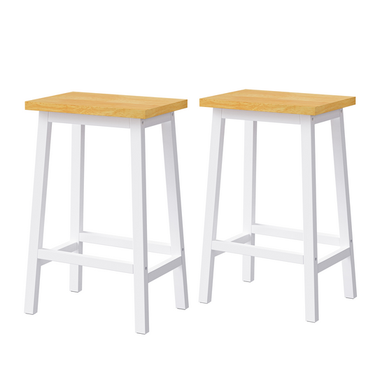 K&k Solid Wood Bar Stools (not Cheap Iron) - White - detail view 2