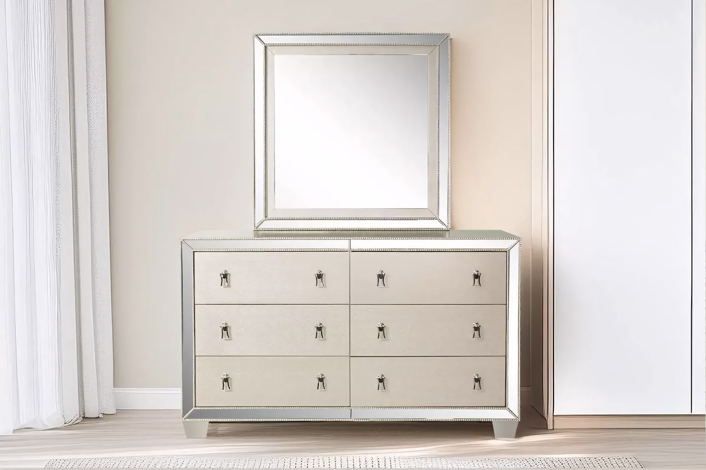 Dali 6-Drawer Mirrored Dresser