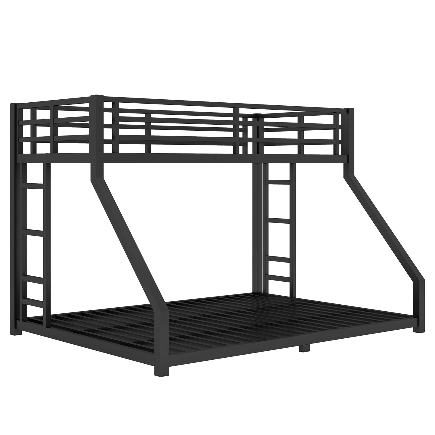 Metal Twin XL over Queen Bunk Bed for Teens and Adults - Black - detail view 8