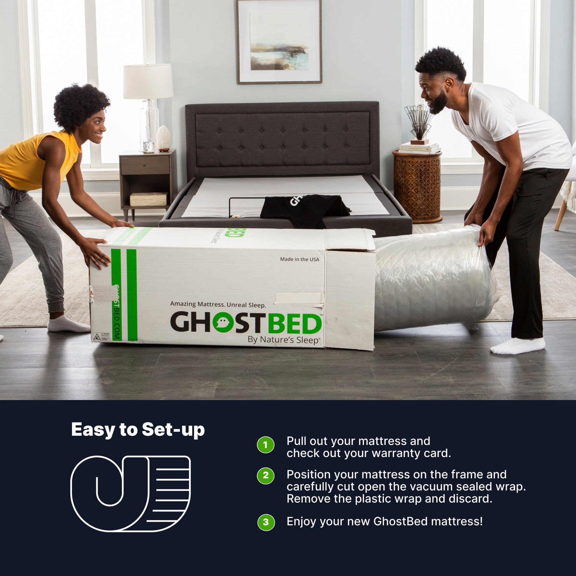GhostBed 12" Hybrid Mattress - Queen