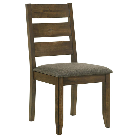 Knotty Nutmeg and Grey Ladderback Dining Chair Set of 2