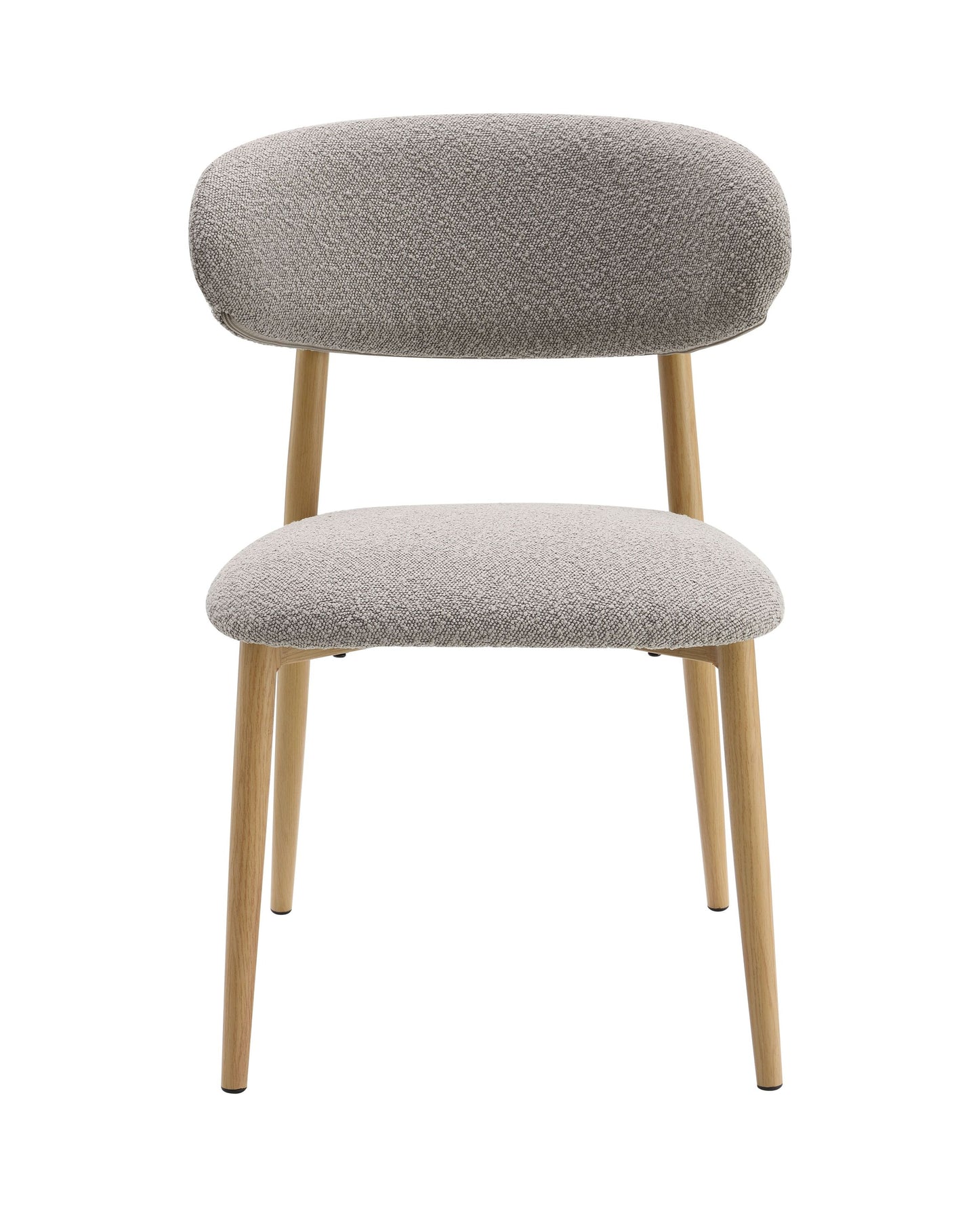 Kacey Gray Boucle Finish Side Chair Set of 2