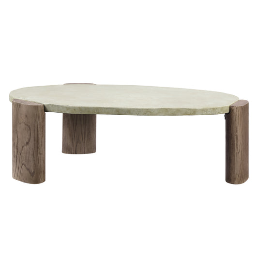 Dayana Off White & Oak Finished Leg Coffee Table