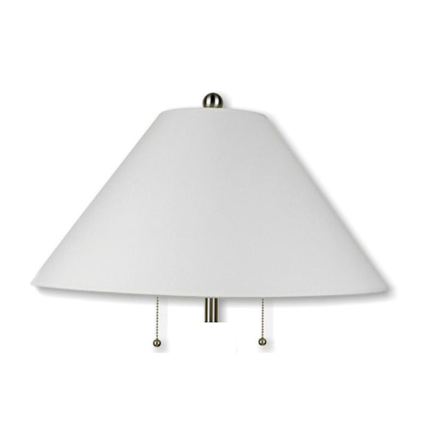 28' Tall Metal Table Lamp with Black finish, White Linen Shade