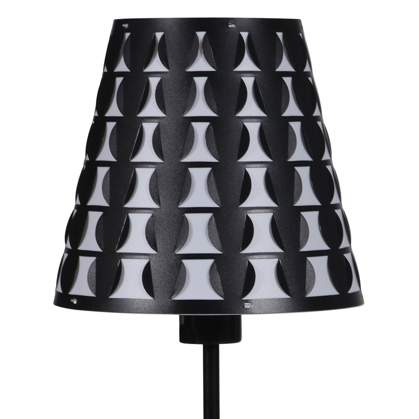 16' Traci Black Geometric Metal Table Lamp