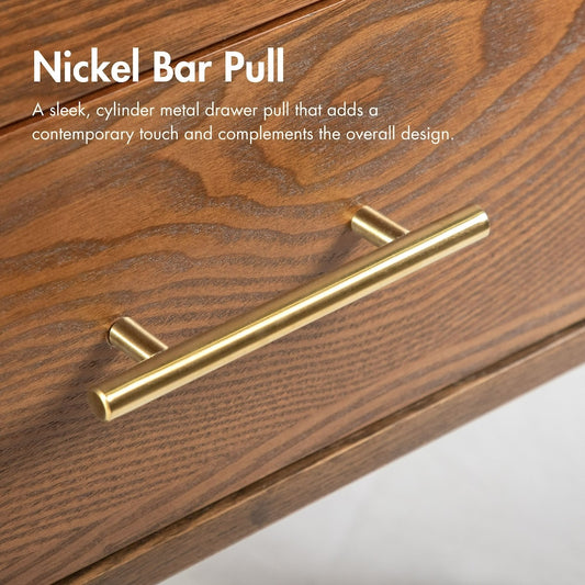 Tromso Mid-Century Modern 6-Drawer Dresser, Walnut