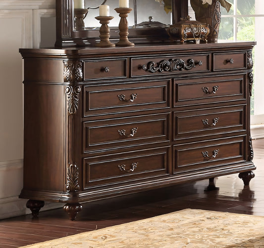 Terrell Traditional Brown Cherry King Bedroom Set