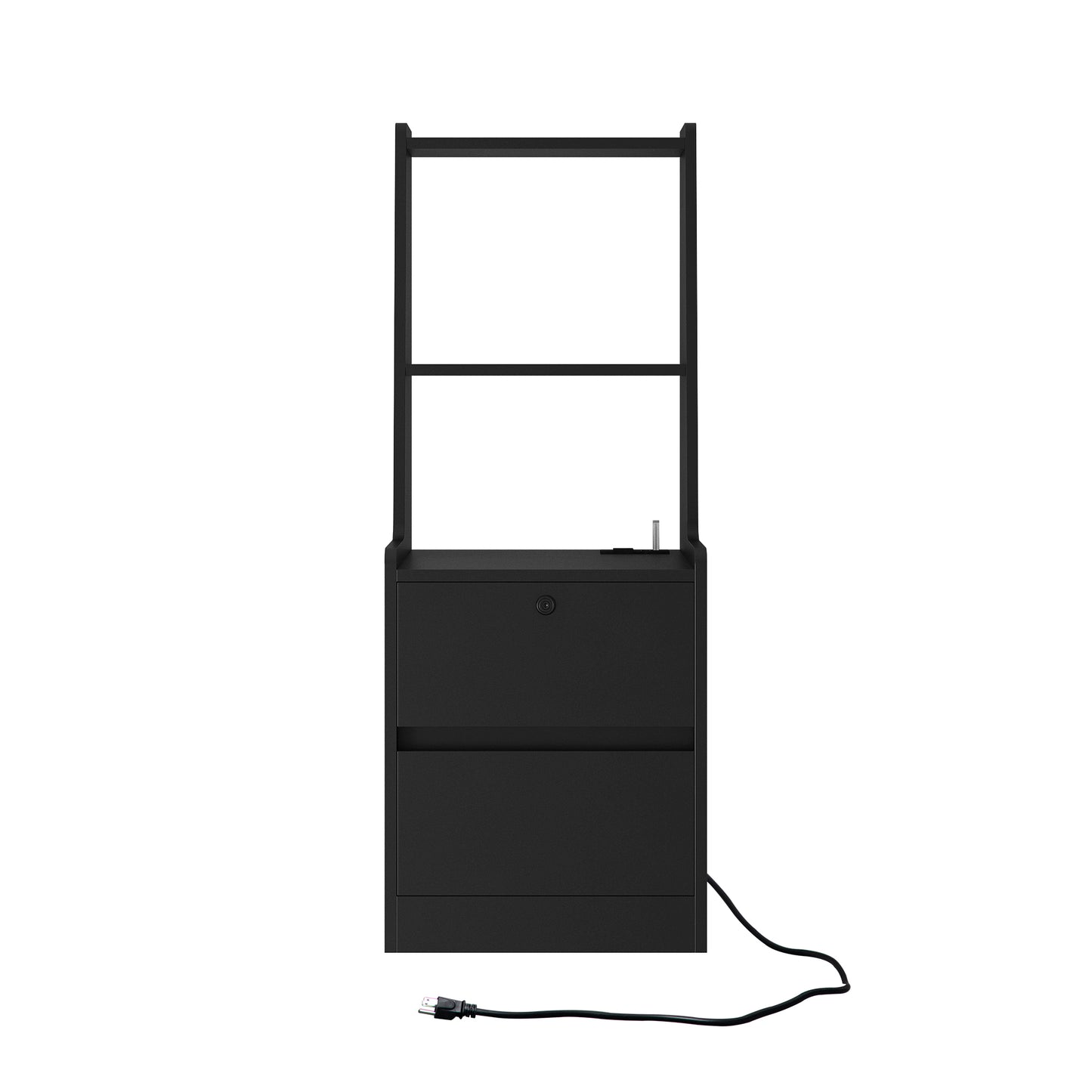 Nightstand with Charging Station - Black - detail view 8